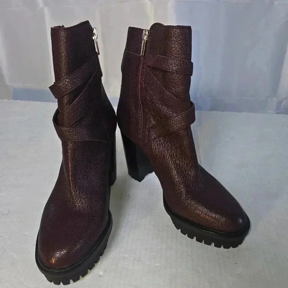 Vince Camuto Elisen Leather Midcalf Boots Sz 8M‎ - Picture 1 of 13